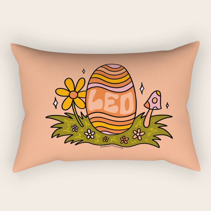 Leo Easter Egg Rectangular Pillow Gallery Image 1