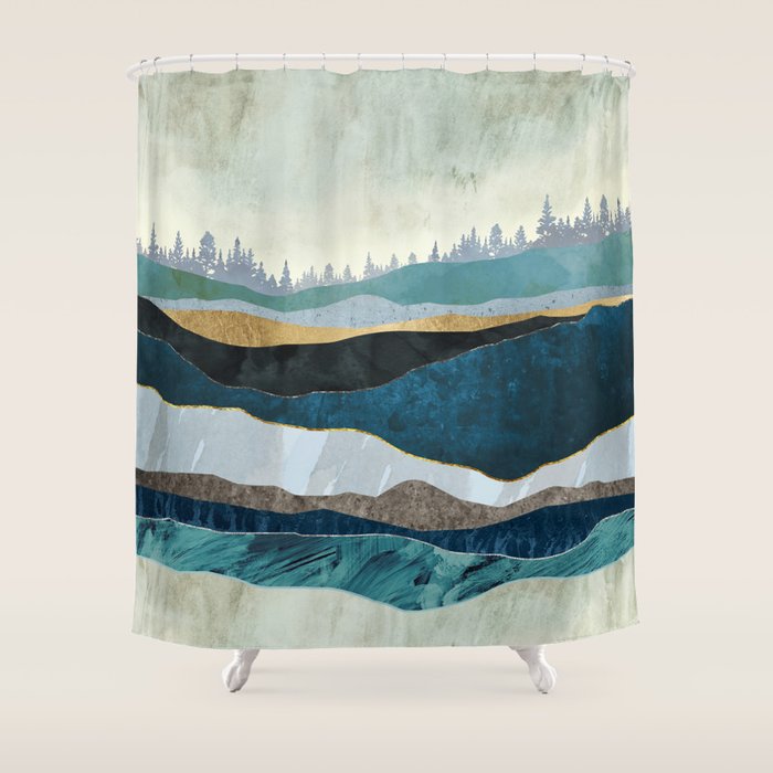 Turquoise Hills Shower Curtain Gallery Image 1