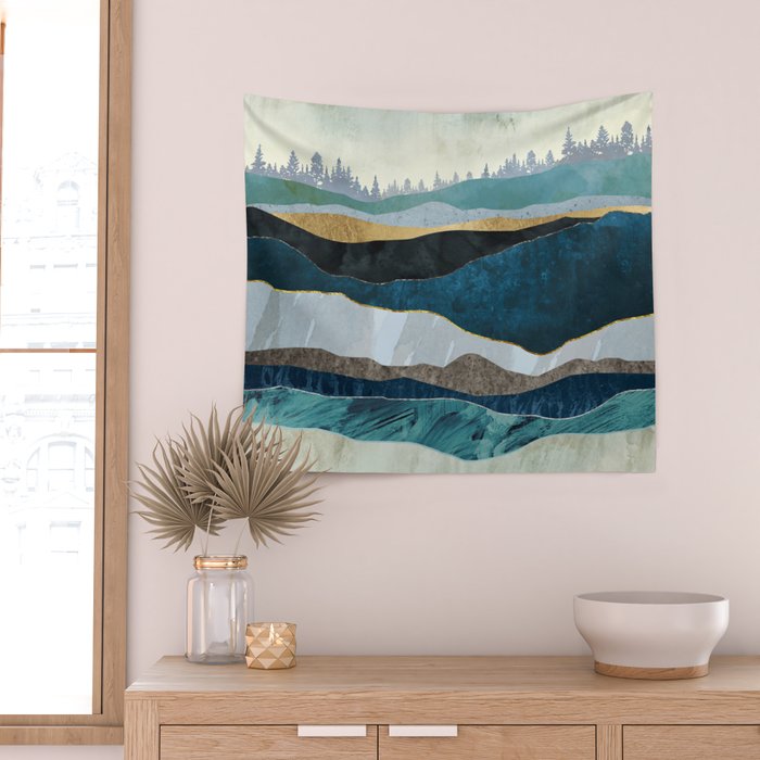 Turquoise Hills Wall Tapestry Gallery Image 2