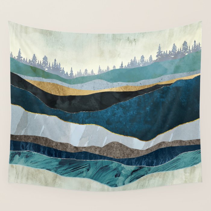 Turquoise Hills Wall Tapestry Gallery Image 1