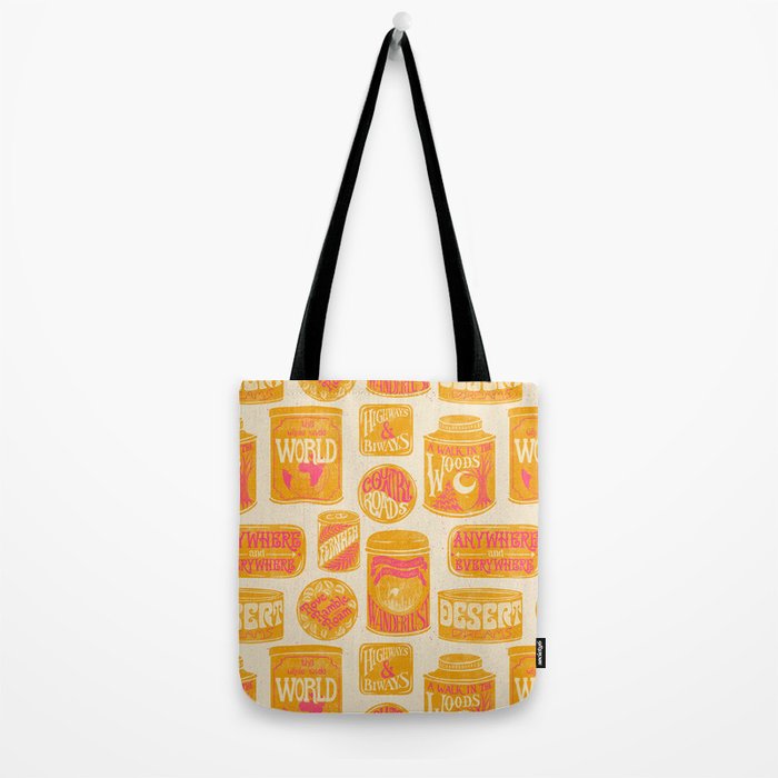 Vagabondâs Cupboard - marigold and pink Tote Bag Gallery Image 2