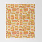 Vagabondâs Cupboard - marigold and pink Throw Blanket Gallery Image 2