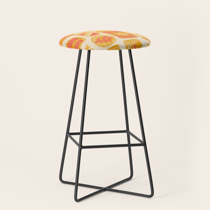 Vagabondâs Cupboard - marigold and pink Stool Gallery Image 1