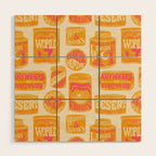 Vagabondâs Cupboard - marigold and pink Wood Wall Art Gallery Image 1