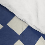 Diamond Pattern Abstract - Dark Blue Comforter Gallery Image 4