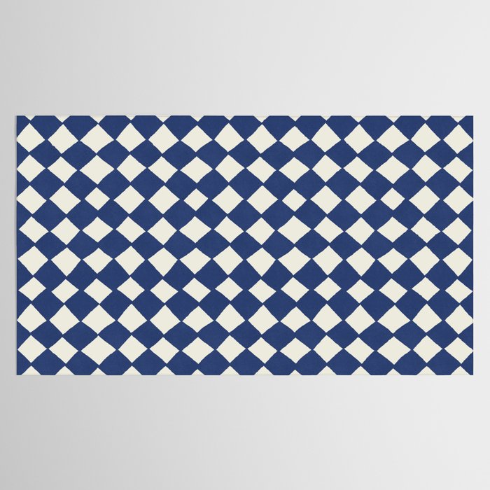 Diamond Pattern Abstract - Dark Blue Tablecloth Gallery Image 2