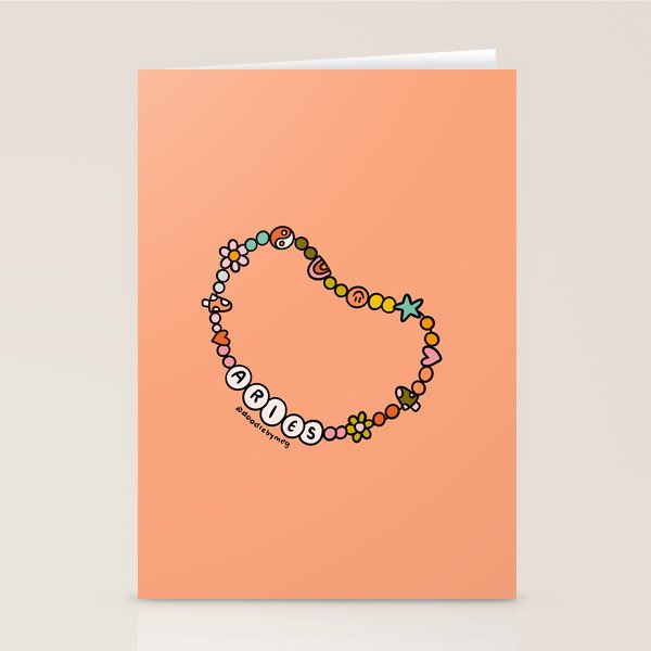 Aries Friendship Bracelet Stationery Card Gallery Image 2