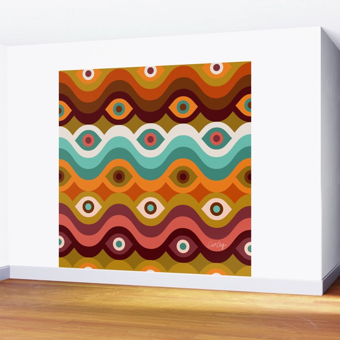 Psychedelic Eye Melt - 60s Palette Wall Mural Gallery Image 2