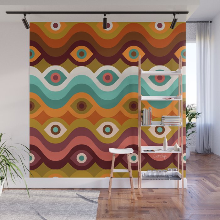 Psychedelic Eye Melt - 60s Palette Wall Mural Gallery Image 1