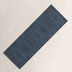 Minimal Striped Pattern, Navy Blue Yoga Mat Gallery Image 1