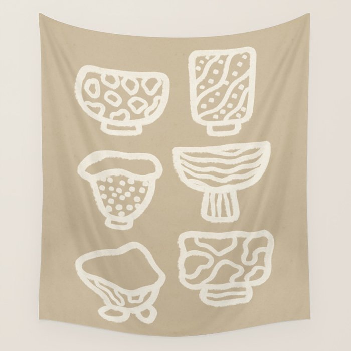 Ceramic Bowls Wall Tapestry Gallery Image 1