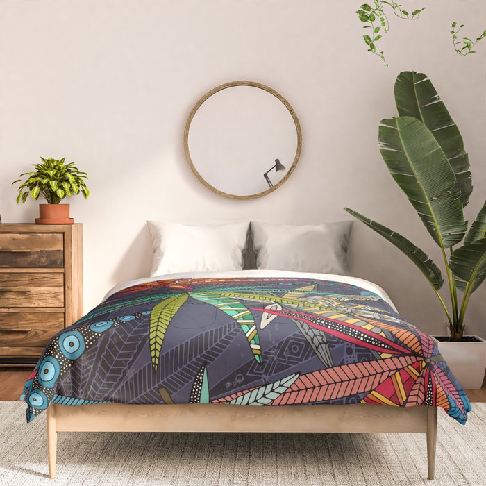 boho weed midnight Comforter Gallery Image 3