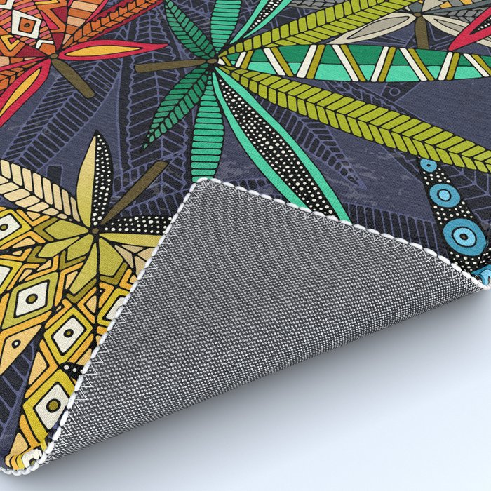 boho weed midnight Rug Gallery Image 4