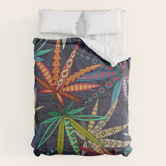 boho weed midnight Comforter Gallery Image 1
