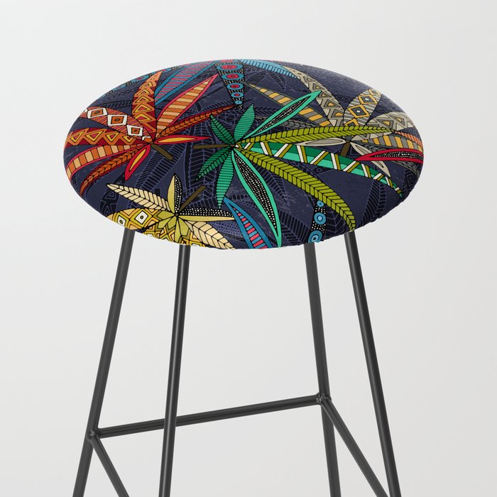boho weed midnight Stool Gallery Image 2