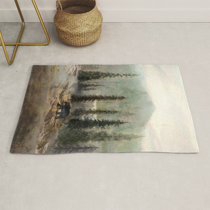 Mountain Black Bear Rug Gallery Image 1