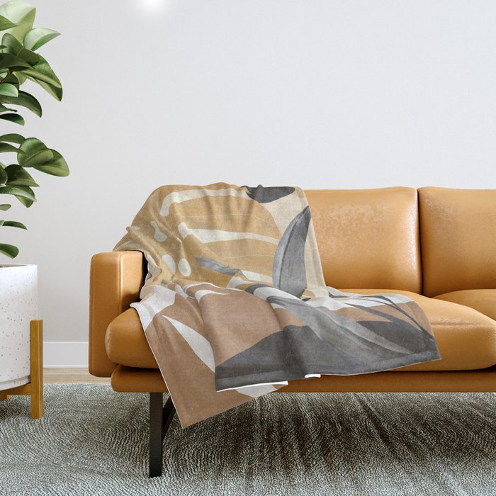 Branches and Leaves Design 03 Throw Blanket Gallery Image 1