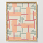 Playful geometric stripes C Serving Tray Gallery Image 1