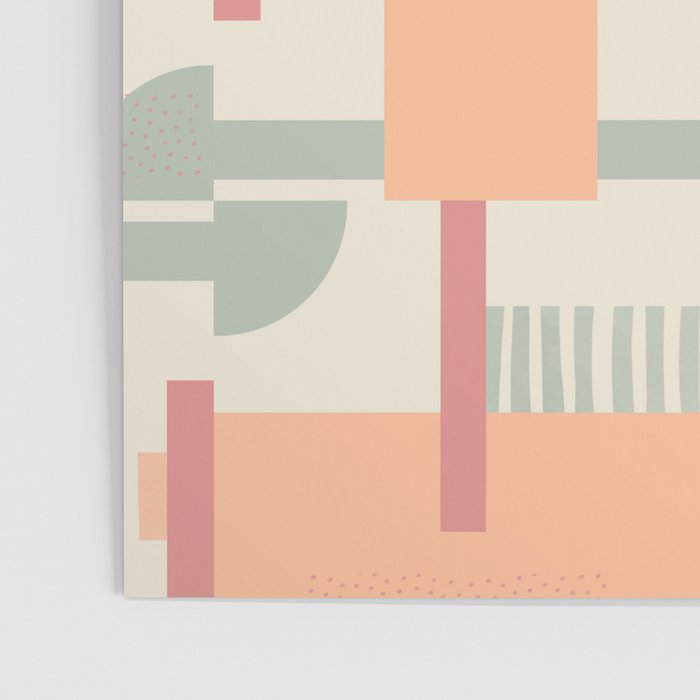 Playful geometric stripes C Poster Gallery Image 3