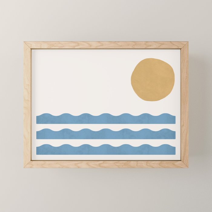 Sun Wave - Seascape Abstract  Mini Art Print Gallery Image 1