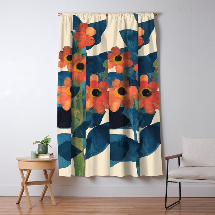 Mexican Sunflower Study Window Curtain Gallery Image 1
