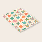 Vintage flower postage stamp pattern Notebook Gallery Image 2