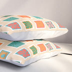 Vintage flower postage stamp pattern Pillow Sham Gallery Image 3