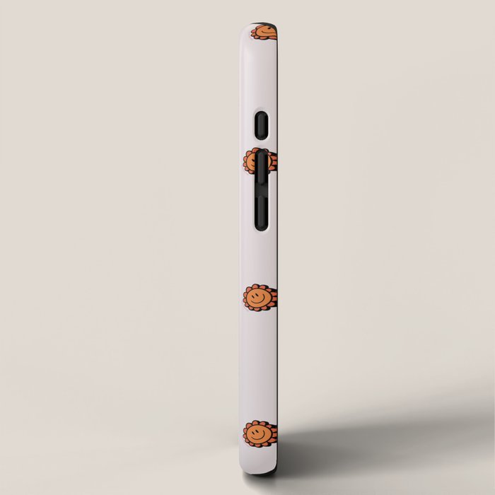 Happy Flower Print in Cream iPhone Case Gallery Image 2