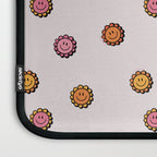 Happy Flower Print in Cream Laptop Sleeve Gallery Image 3