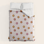 Happy Flower Print in Cream Duvet Cover Gallery Image 6