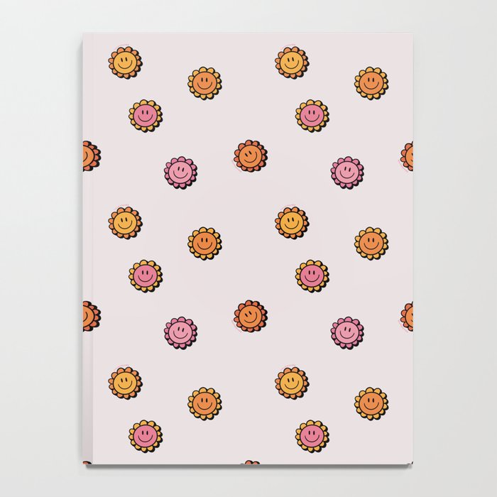 Happy Flower Print in Cream Notebook Gallery Image 4