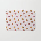 Happy Flower Print in Cream Bath Mat Gallery Image 1