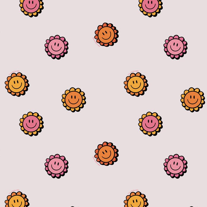 Happy Flower Print in Cream Coffee Mug Gallery Image 2