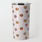 Happy Flower Print in Cream Travel Mug Gallery Image 1