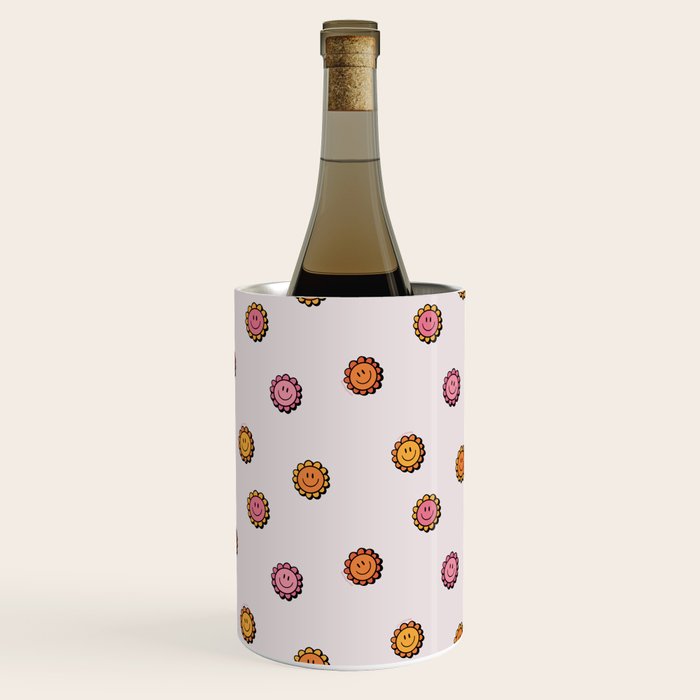 Happy Flower Print in Cream Wine Chiller Gallery Image 2