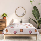 Happy Flower Print in Cream Comforter Gallery Image 3