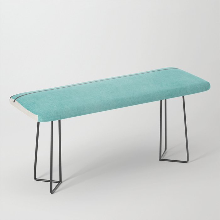 Aqua Turquoise Minimalist Art Bench Gallery Image 1