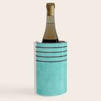 Aqua Turquoise Minimalist Art Wine Chiller Gallery Image 2