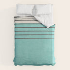 Aqua Turquoise Minimalist Art Duvet Cover Gallery Image 6