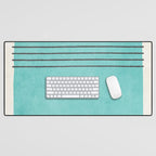 Aqua Turquoise Minimalist Art Desk Mat Gallery Image 1