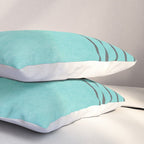 Aqua Turquoise Minimalist Art Pillow Sham Gallery Image 3