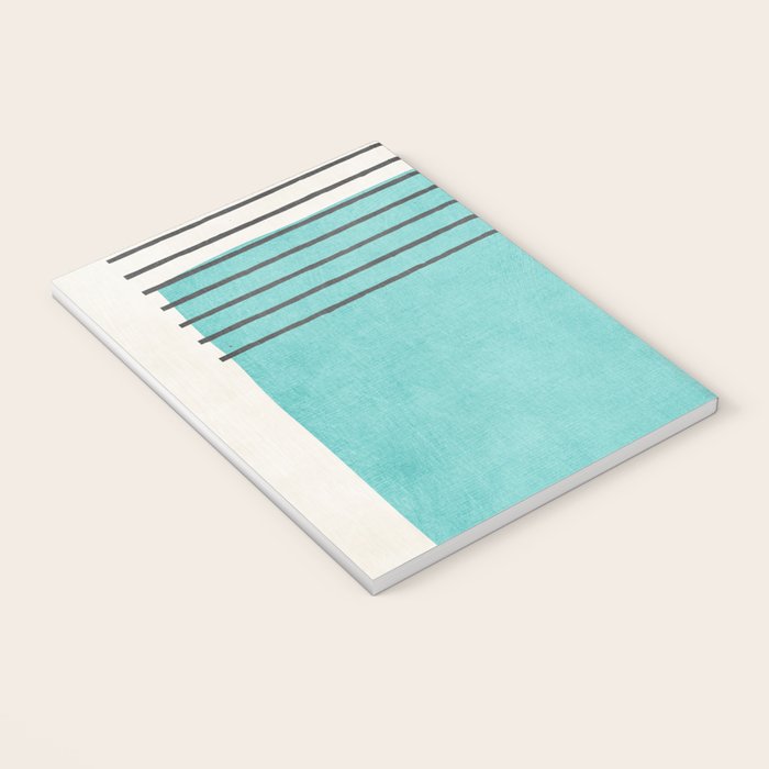 Aqua Turquoise Minimalist Art Notebook Gallery Image 3