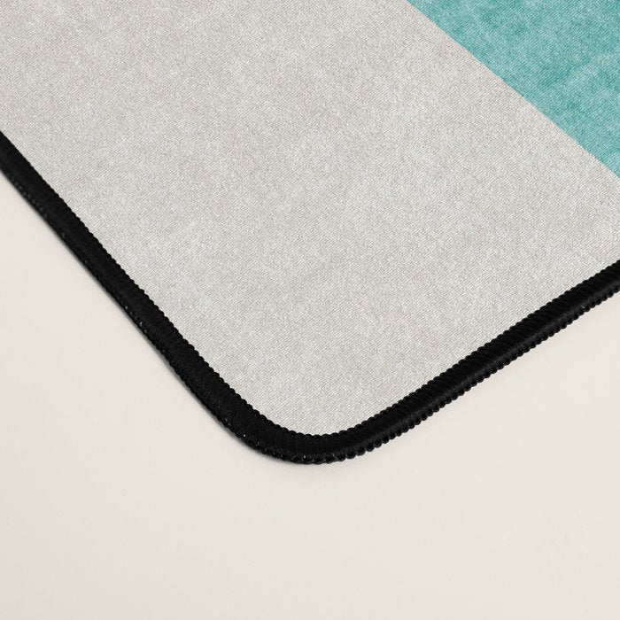 Aqua Turquoise Minimalist Art Desk Mat Gallery Image 4