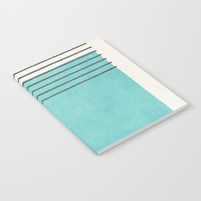 Aqua Turquoise Minimalist Art Notebook Gallery Image 2