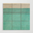 Aqua Turquoise Minimalist Art Wood Wall Art Gallery Image 1