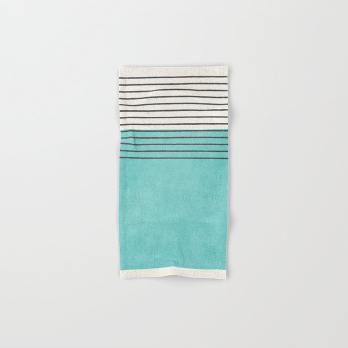 Aqua Turquoise Minimalist Art Bath Towel Gallery Image 1
