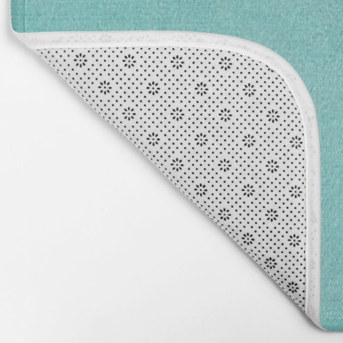 Aqua Turquoise Minimalist Art Bath Mat Gallery Image 2