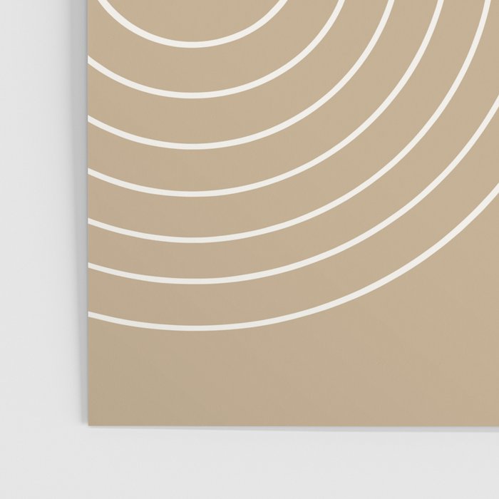 Minimal Line Curvature LXXXV Neutral Tan Mid Century Modern Arch Abstract Poster Gallery Image 3