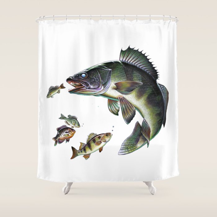 Walleye Shower Curtain Gallery Image 1