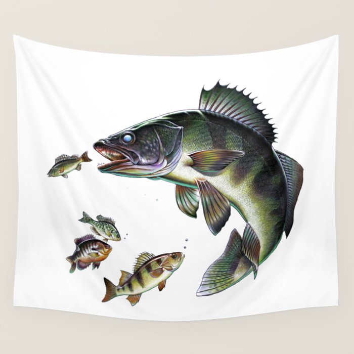 Walleye Wall Tapestry Gallery Image 4